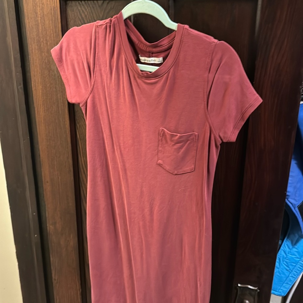 Maroon colored dress
